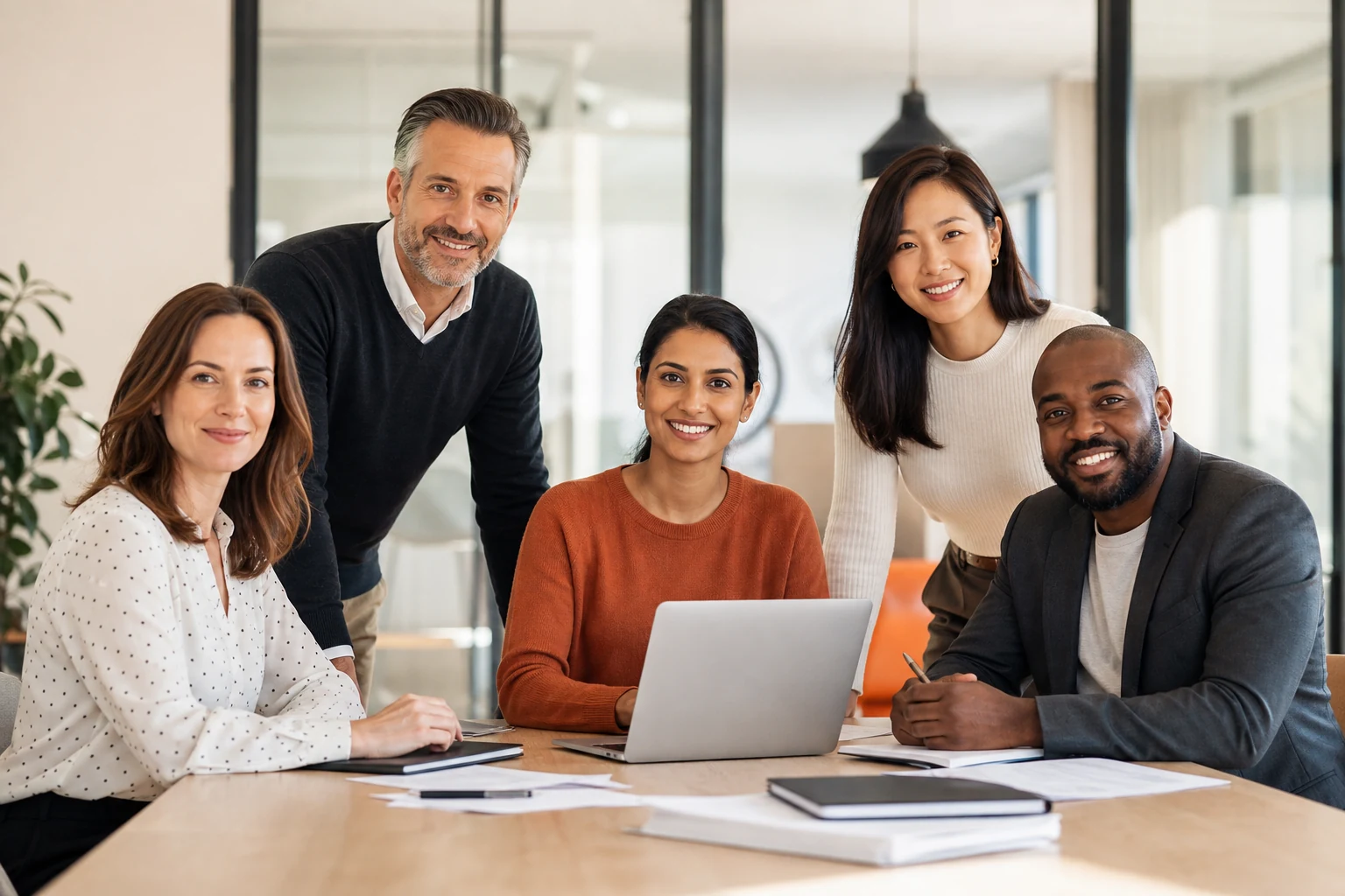 A welcoming finance and operations team ready for a working session
